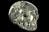 Polished Pyrite Skull With Pyritohedral Crystals #96323-1